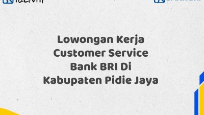Lowongan Kerja Customer Service Bank BRI Di Kabupaten Pidie Jaya
