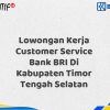 Lowongan Kerja Customer Service Bank BRI Di Kabupaten Timor Tengah Selatan Tahun 2025 (Ayo Daftar Sekarang)