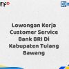 Lowongan Kerja Customer Service Bank BRI Di Kabupaten Tulang Bawang Tahun 2025 (Lamar Sekarang)