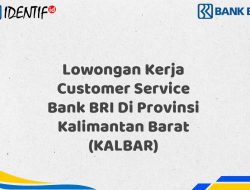Lowongan Kerja Customer Service Bank BRI Di Provinsi Kalimantan Barat (KALBAR) Tahun 2025 (Buruan Daftar Sekarang)