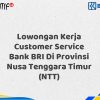 Lowongan Kerja Customer Service Bank BRI Di Provinsi Nusa Tenggara Timur (NTT) Tahun 2025 (Apply Now)
