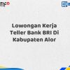 Lowongan Kerja Teller Bank BRI Di Kabupaten Alor Tahun 2025