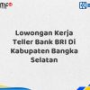 Lowongan Kerja Teller Bank BRI Di Kabupaten Bangka Selatan Tahun 2025 (Lamar Sekarang)