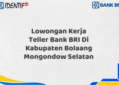 Lowongan Kerja Teller Bank BRI Di Kabupaten Bolaang Mongondow Selatan Tahun 2025 (Ayo Daftar Sekarang)
