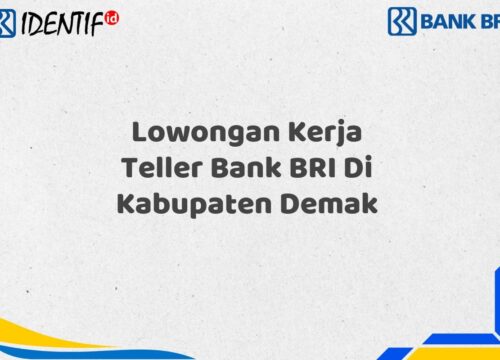 Lowongan Kerja Teller Bank BRI Di Kabupaten Demak Tahun 2025 (Buruan Daftar Sekarang)
