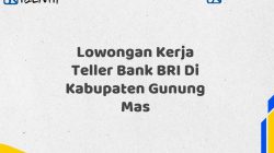 Lowongan Kerja Teller Bank BRI Di Kabupaten Gunung Mas