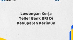 Lowongan Kerja Teller Bank BRI Di Kabupaten Karimun Tahun 2025 (Daftar Sekarang)