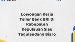 Lowongan Kerja Teller Bank BRI Di Kabupaten Kepulauan Siau Tagulandang Biaro