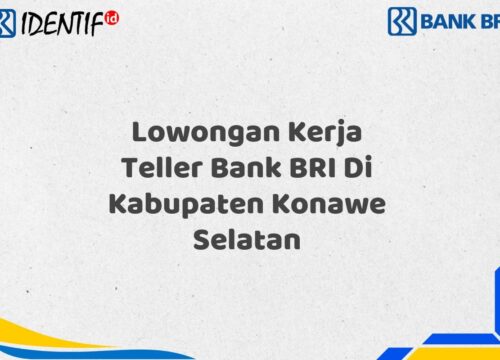 Lowongan Kerja Teller Bank BRI Di Kabupaten Konawe Selatan Tahun 2025 (Ayo Daftar Sekarang)