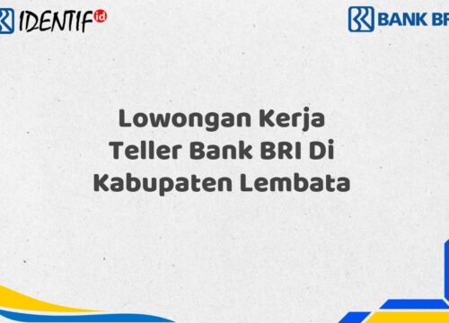 Lowongan Kerja Teller Bank BRI Di Kabupaten Lembata Tahun 2025 (Ayo Daftar Sekarang)