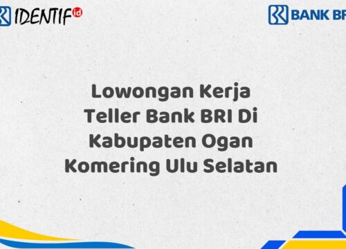 Lowongan Kerja Teller Bank BRI Di Kabupaten Ogan Komering Ulu Selatan Tahun 2025 (Segera Daftar Sebelum Terlambat)