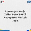 Lowongan Kerja Teller Bank BRI Di Kabupaten Puncak Jaya Tahun 2025 (Buruan Daftar Sekarang)