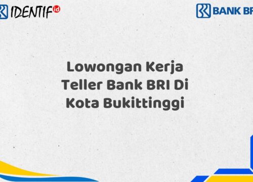 Lowongan Kerja Teller Bank BRI Di Kota Bukittinggi Tahun 2025 (Buruan Daftar Sekarang)
