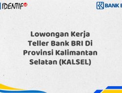 Lowongan Kerja Teller Bank BRI Di Provinsi Kalimantan Selatan (KALSEL) Tahun 2025 (Apply Now)