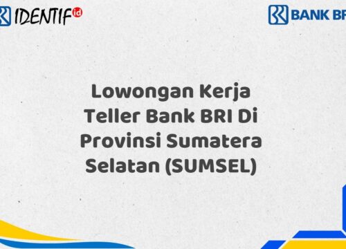 Lowongan Kerja Teller Bank BRI Di Provinsi Sumatera Selatan (SUMSEL) Tahun 2025 (Resmi)