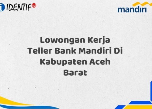 Lowongan Kerja Teller Bank Mandiri Di Kabupaten Aceh Barat Tahun 2025 (Daftar Sekarang)