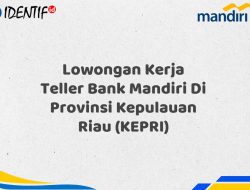 Lowongan Kerja Teller Bank Mandiri Di Provinsi Kepulauan Riau (KEPRI) Tahun 2025 (Segera Daftar Sebelum Terlambat)