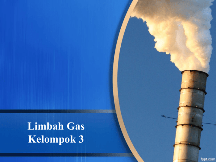 Berikut yang termasuk limbah gas adalah