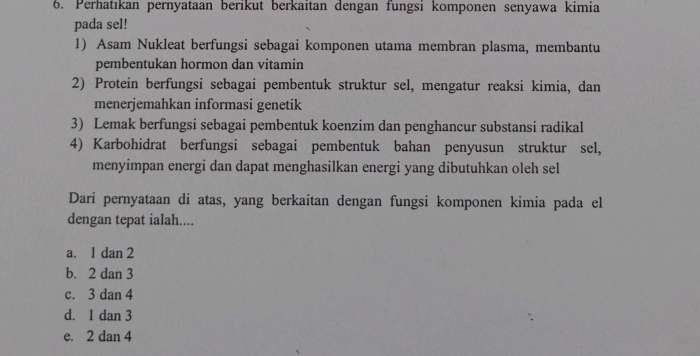 Perhatikan pernyataan dibawah ini
