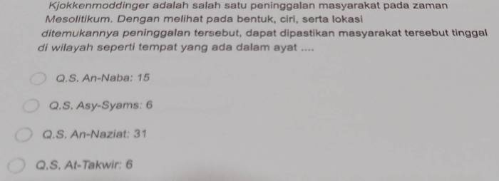 Kjokkenmoddinger adalah