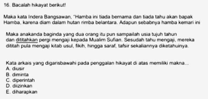 Kata arkais adalah