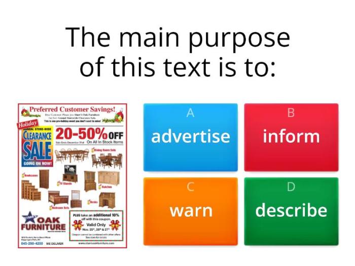 The purpose of the text is