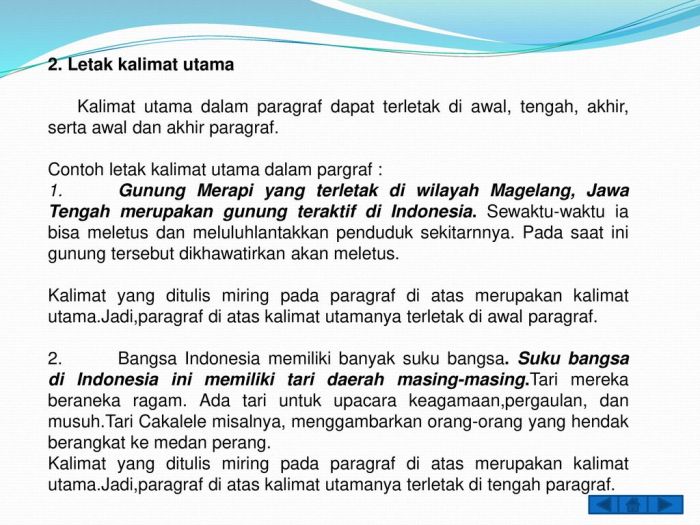 Pola paragraf yang topik utama terletak di akhir paragraf disebut