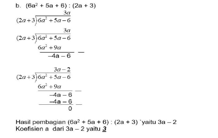 Soal aljabar kelas 7