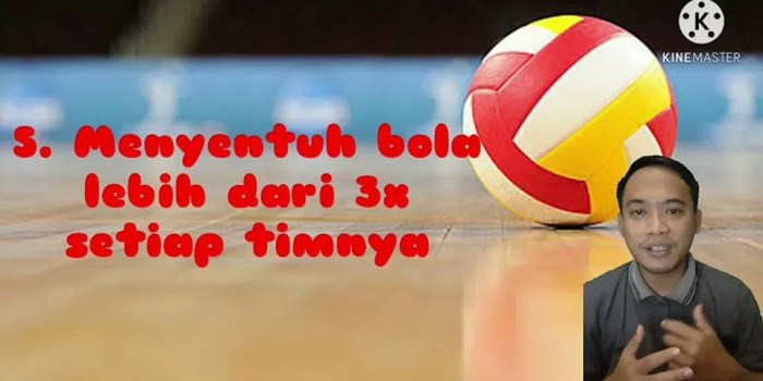 Dalam permainan bola voli pukulan yang tidak diperbolehkan adalah
