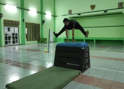 Langkah Pertama Tolakan Loncat Kangkang Posisi Awal