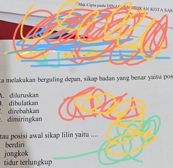 Sikap badan ketika akan melakukan langkah ke depan adalah
