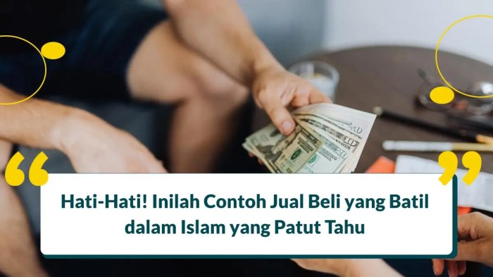 Contoh jual beli yang batil adalah
