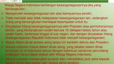 Negara harus mempunyai uu kewarganegaraan karena diperlukan untuk