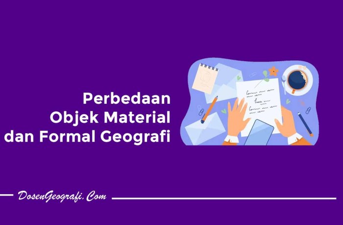 Objek material geografi adalah