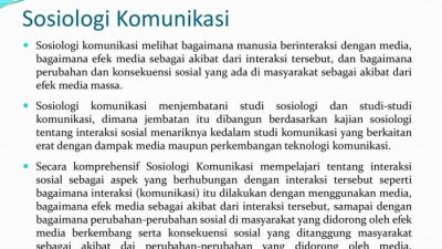 Aspek utama yang dipelajari oleh sosiologi adalah interaksi antara