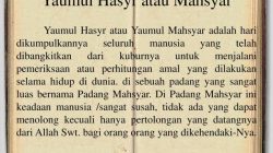 Yaumul Hasyr Hari Kebangkitan dan Pengadilan Akhir
