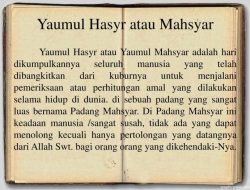 Yaumul Hasyr Hari Kebangkitan dan Pengadilan Akhir