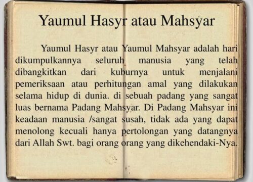 Yaumul Hasyr Hari Kebangkitan dan Pengadilan Akhir