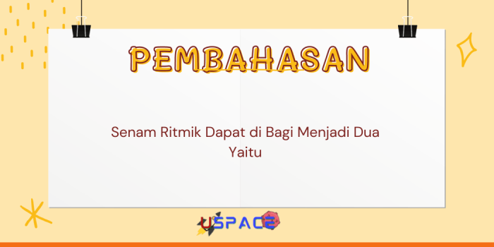 Senam ritmik dapat dibagi menjadi dua yaitu