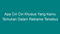 Ciri ciri reklame