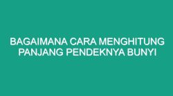Panjang pendeknya bunyi dapat dihitung berdasarkan