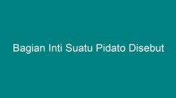 Pidato pada intinya adalah