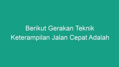 Kemampuan seseorang untuk mengubah arah dengan cepat disebut