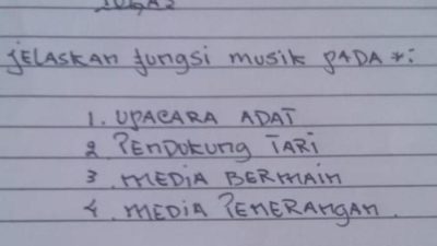 Secara umum musik berfungsi sebagai media