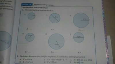 Soal Lingkaran Kelas 6 Materi Lengkap dan Latihan