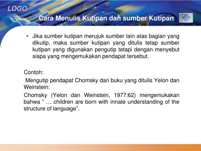 Penulisan kutipan dari sumber tertulis yang benar adalah