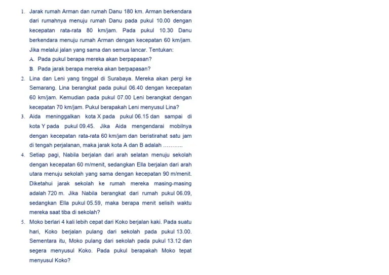 Kemampuan menempuh jarak dalam waktu yang sesingkat singkatnya disebut