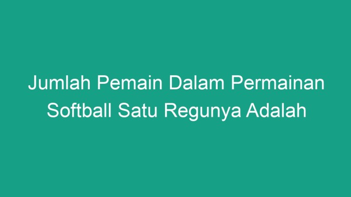 Jumlah inning dalam permainan softball adalah