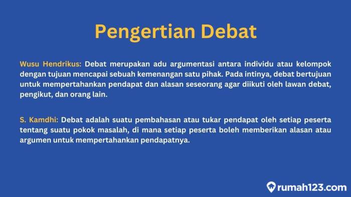 Salah satu manfaat membuat kerangka debat adalah