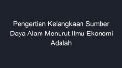 Kelangkaan sumber daya dilihat dari sudut ekonomi disebabkan oleh faktor
